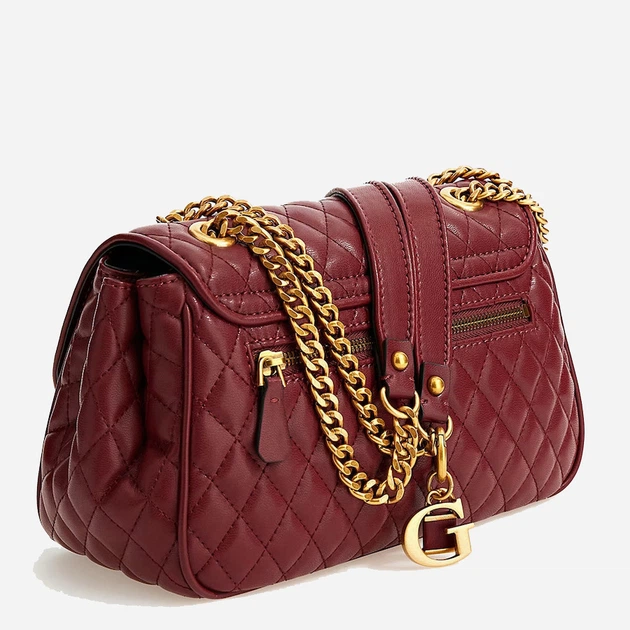 Сумка кросс-боди женская GUESS MAILA CONVERTIBLE XBODY FLAP HWQB8661210-MER Бордовая (800070266642) - изображение 4