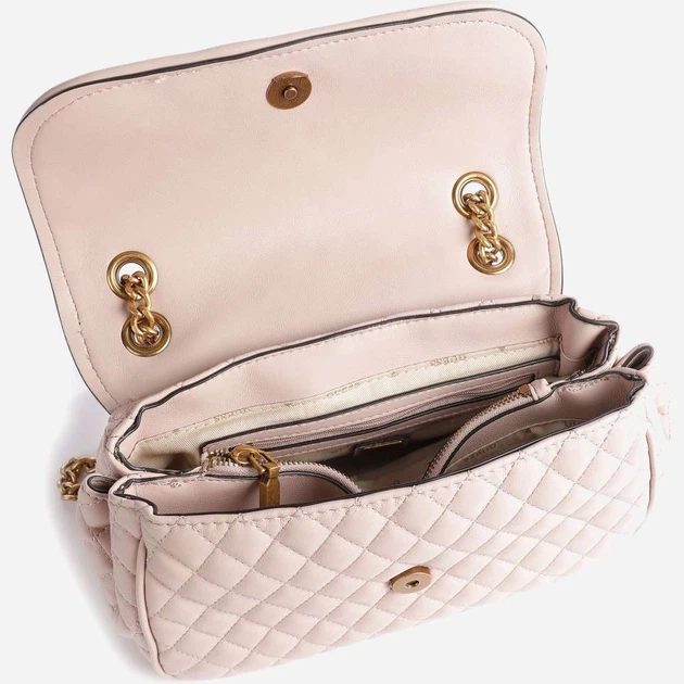 Сумка крос-боді жіноча GUESS MAILA CONVERTIBLE XBODY FLAP HWQB8661210-NUD Бежево-рожева (800070266643) - зображення 3