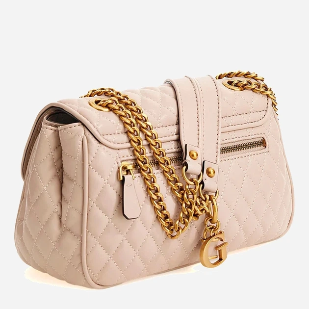 Сумка крос-боді жіноча GUESS MAILA CONVERTIBLE XBODY FLAP HWQB8661210-NUD Бежево-рожева (800070266643) - зображення 5