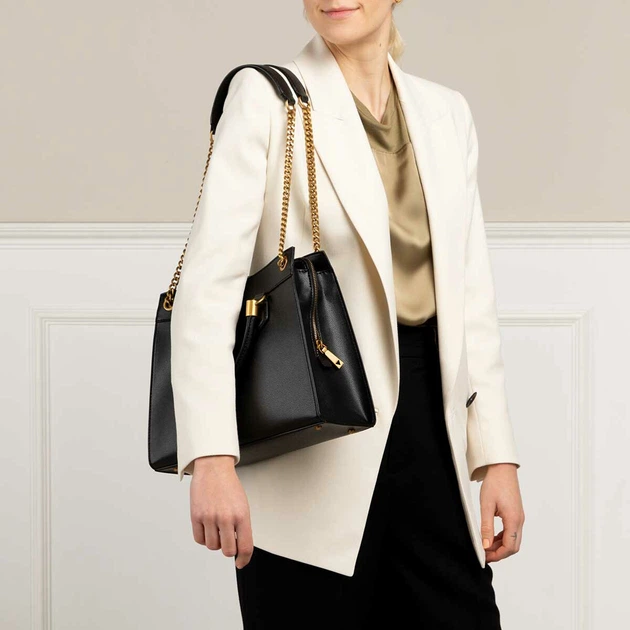 Сумка кросс-боди женская GUESS NELL GIRLFRIEND SATCHEL HWVB8678070-BLA Черная (800070292913) - изображение 2