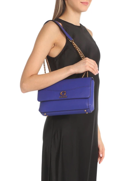 Сумка крос-боді жіноча GUESS NELL CONVERTIBLE XBODY FLAP HWVB8678210-VIO Синя (800070292919) - зображення 2
