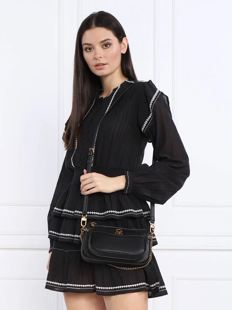 Сумка кросс-боди женская GUESS NELL DOUBLE POUCH CROSSBODY HWVB8678700-BLA Черная (800070292920) - Фото 3 Сумка кросс-боди женская GUESS NELL DOUBLE POUCH CROSSBODY HWVB8678700-BLA Черная (800070292920) - изображение 3