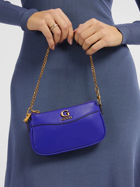 Сумка жіноча крос-боді GUESS NELL DOUBLE POUCH CROSSBODY HWVB8678700-VIO Синя (800070292923) - зображення 3