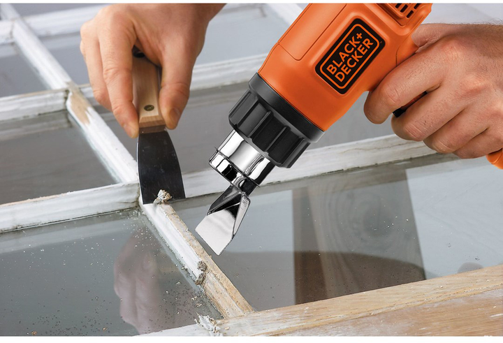Будівельний фен Black+Decker 740 l/min 1750 W Black, Orange (KX1650-QS) - зображення 3