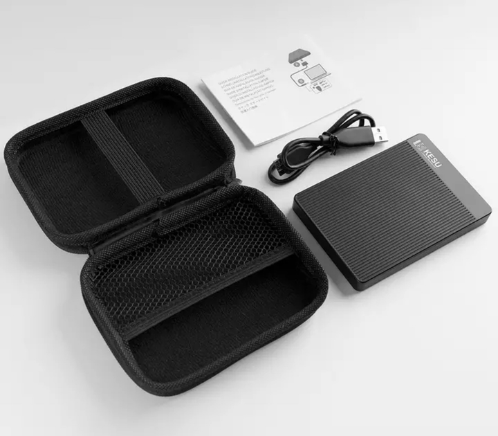 Внешний Жесткий диск Kesu K1 320Gb USB 3.0 Black + кейс - изображение 3