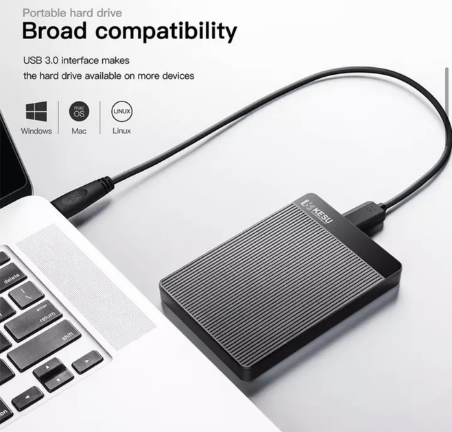Внешний Жесткий диск Kesu K1 320Gb USB 3.0 Black + кейс - изображение 5