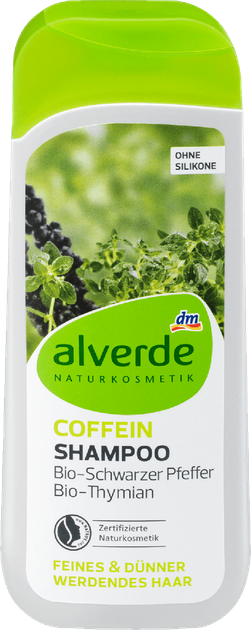 Шампунь проти випадіння волосся Alverde NATURKOSMETIK Coffein, 200 ml - зображення 3