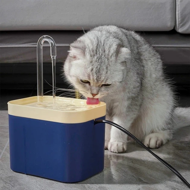 Фонтан-поїлка для котів і собак Hipidog 1.5L з фільтром, Синій (130-BLUE) - зображення 4