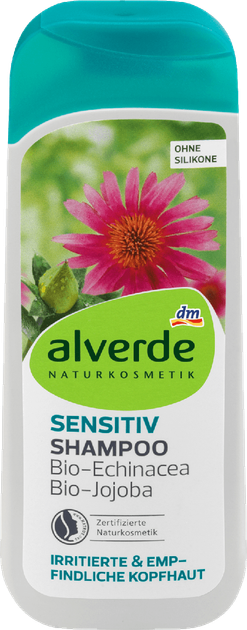 Шампунь для чувствительной кожи головы AlverdeShampoo Sensitiv Bio-Echinacea, Bio-Jojoba 200 мл - изображение 2