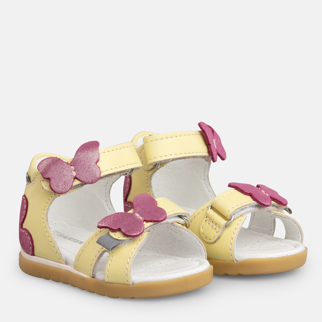 Дитячі шкіряні сандалії для дівчинки Bartek 11417003 20 Жовті (5903607632085) - зображення 2