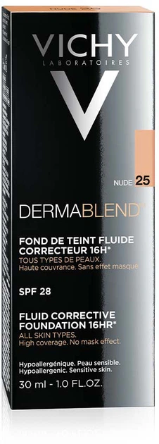 Тональний крем Vichy Dermablend Флюїд коригувальний в тюбику 25 30 мл (3337871316600) - зображення 2