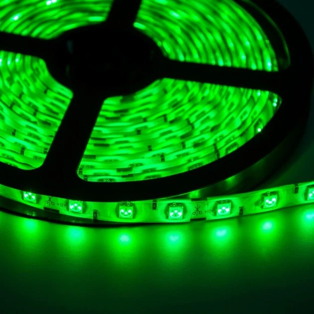 Гірлянда-стрічка 5050 G зовнішня, пров.:прозорий, 5м (Зелений) LED 5725 - зображення 3