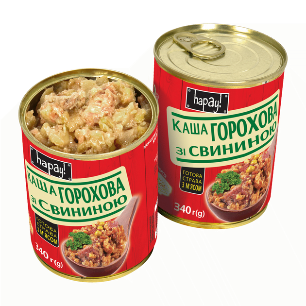 Каша горохова Hapay зі свининою 340 г - изображение 2