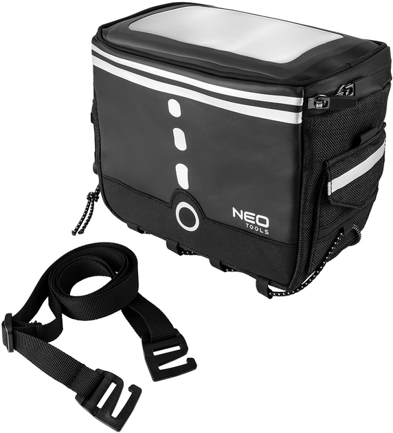 Сумка велосипедна NEO Tools поліестер 600D водонепроникна 23 х 12 х 17 см Чорна (91-009) - зображення 1