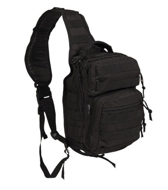 Рюкзак Mil-Tec однолямочный Черный однолетний - изображение 1