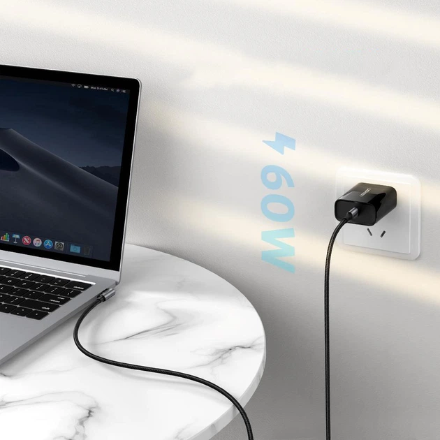Кабель для зарядки телефона/ смартфона UGREEN US255 Type-C - Type-C 1 м Чорний/ Сріблястий (6689227) - Фото 4 Кабель для зарядки телефона/ смартфона UGREEN US255 Type-C - Type-C 1 м Чорний/ Сріблястий (6689227) - зображення 4