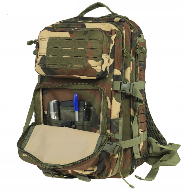 Рюкзак тактичний Dominator Warrior TAC Laser 36L Woodland Camouflage - изображение 2