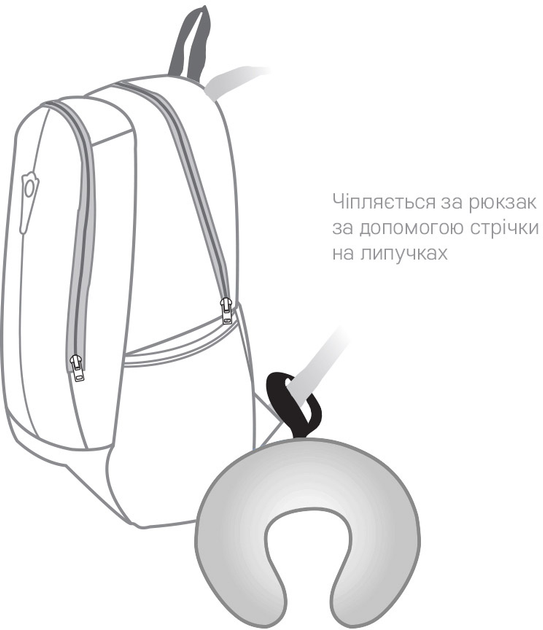 Подушка Sonex Ideal для подорожей 30x35х10 см Сіра (SO102434) - зображення 4
