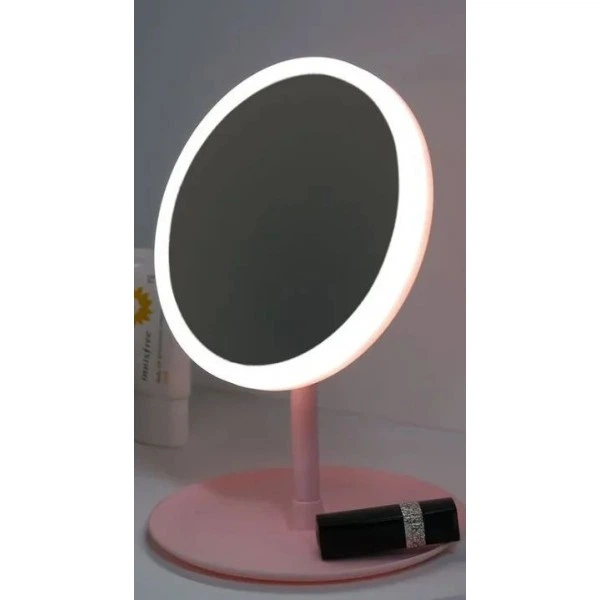 Настольное зеркало с подсветкой LED для макияжа круглое (W8) - изображение 4