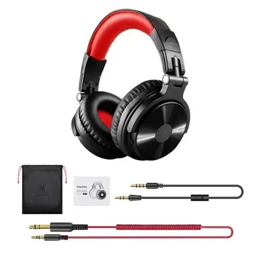 Наушники проводные OneOdio Studio Pro 10, складные, микрофон, черно-красные (117466) - изображение 2