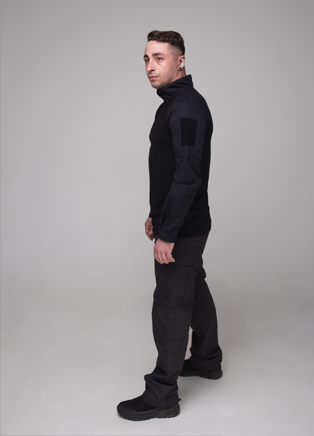 Костюм тактический рубашка убакс и брюки Карго GorLin 50 Черный (БР24/Т44) - изображение 2