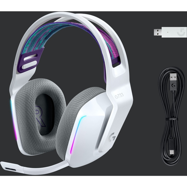 Наушники беспроводные Logitech Lightspeed Wireless RGB Gaming Headset ...