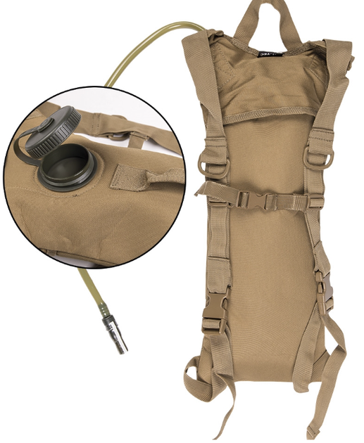 Гідратор для води Mil-Tec 3Л Койот WATER PACK BASIC M. GURTEN 3,0L COYOTE (14537105-3) - изображение 2