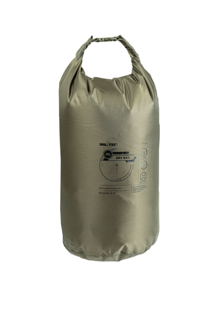 Сумка тактична Mil-Tec Універсальна мішок водонепроникний 25Л Олива DRY BAG 25L OLIV (13878201-25) - изображение 1