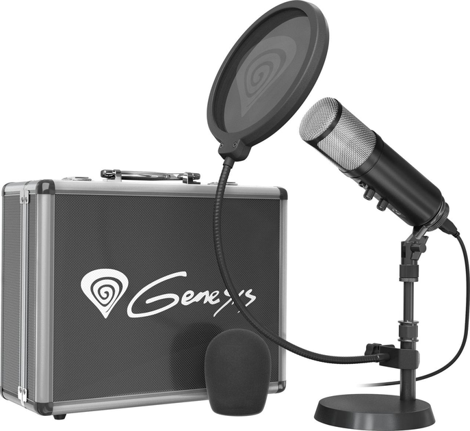 Микрофон для подкастов Genesis Radium 600 Черный + ветрозащита/поп ...