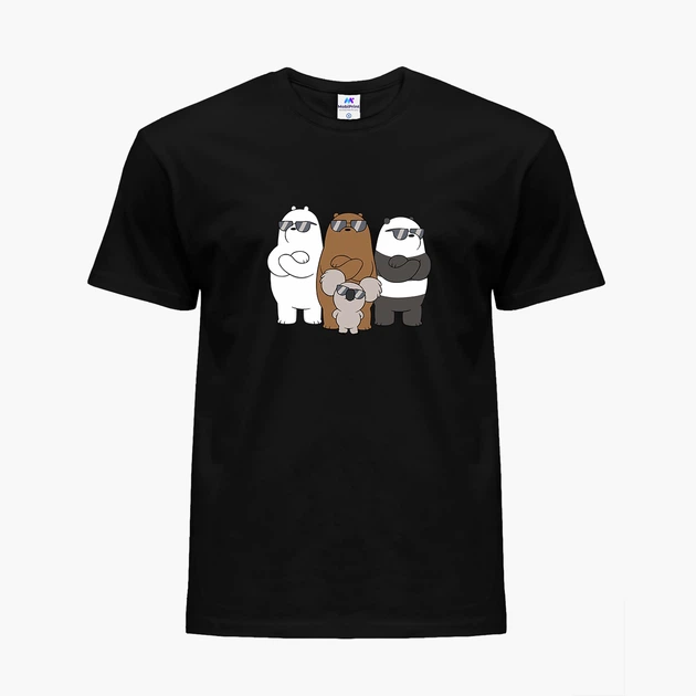 Детская футболка для мальчиков Вся правда о медведях (We Bare Bears) (25186-2892-12) 158-164 см Хлопок Черный - Фото 4 Детская футболка для мальчиков Вся правда о медведях (We Bare Bears) (25186-2892-12) 158-164 см Хлопок Черный - зображення 4