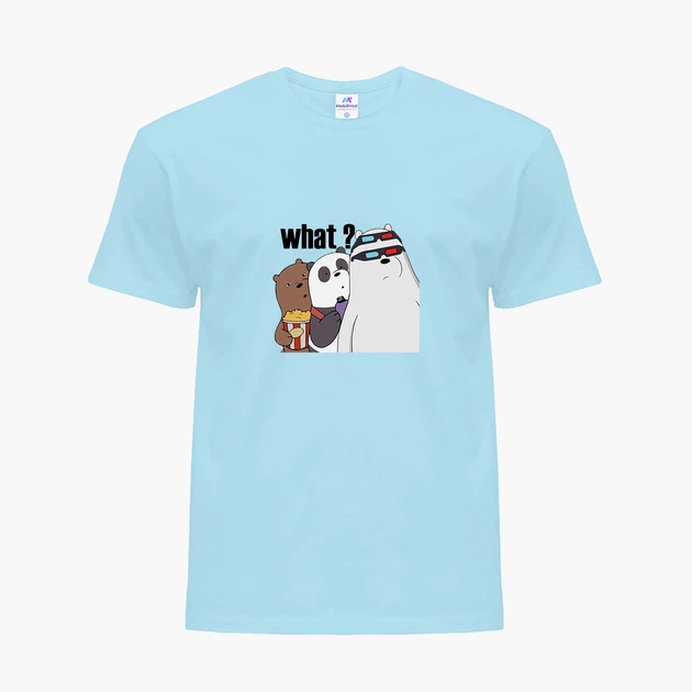 Детская футболка для мальчиков Вся правда о медведях (We Bare Bears) (25186-2902-35) 146-152 см Хлопок Голубой - изображение 4