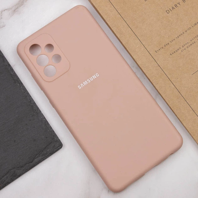 Чохол Silicone Cover Full Camera (AA) для Samsung Galaxy A52 4G / A52 5G Розовый / Pink Sand - изображение 4