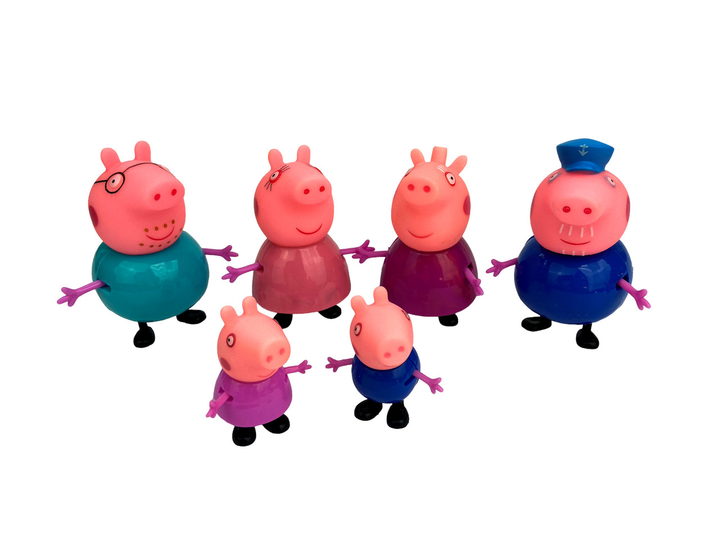 happy pig☆様 Игровой Набор Свинка Пеппа Большой 14 героев Happy Family