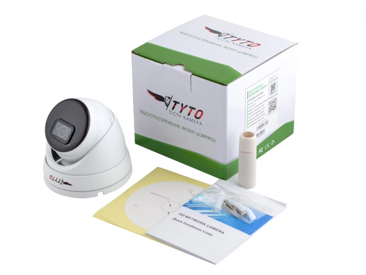 Купольная IP камера с микрофоном Tyto IPC 2D36-K1S-30, 2Мп - изображение 5