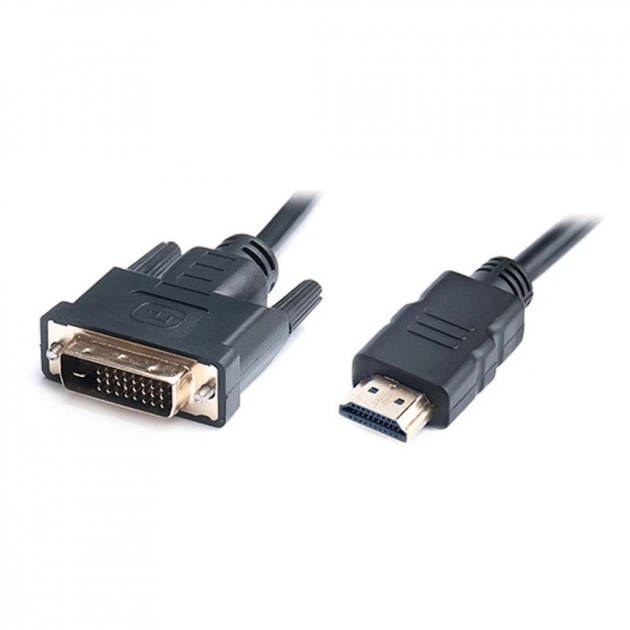 Кабель мультимедийный HDMI M to DVI M 1.8m 18+1pin REAL-EL (EL123500013) (193815) - Фото 2 Кабель мультимедийный HDMI M to DVI M 1.8m 18+1pin REAL-EL (EL123500013) (193815) - изображение 2