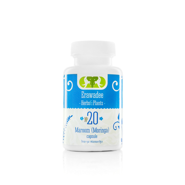 Вітаміни та Мінерали Незамінні амінокислоти, поліненасичені жирні кислоти Erawadee Maroom Moringa №20 Капсули (90г) - зображення 1