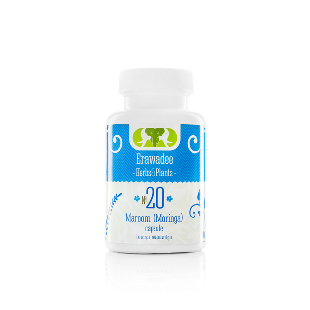 Витамины Минералы Незаменимые Аминокислоты Полиненасыщенные ЖК Erawadee Maroom Moringa №20 Капсулы (90г) - изображение 1