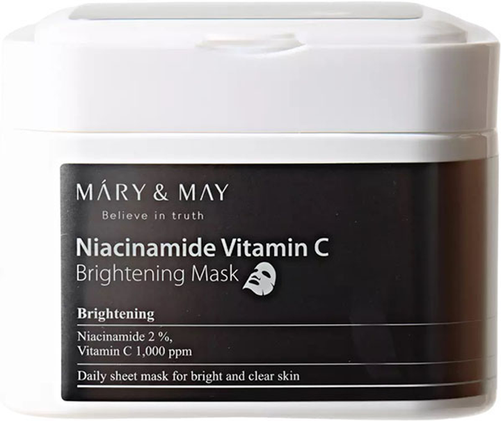 Набор масок для лица с ниацинамидом и витамином C Mary & May ...