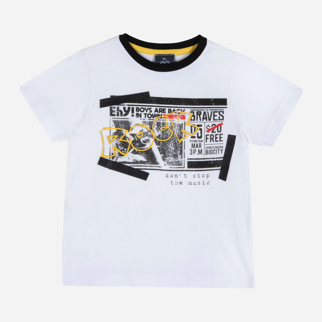 Дитяча футболка для хлопчика Chicco T Shirts 09067290000000-033 116 см Біла (8059609072835) - зображення 1