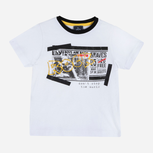 Дитяча футболка для хлопчика Chicco T Shirts 09067290000000-033 122 см Біла (8059609072842) - зображення 1