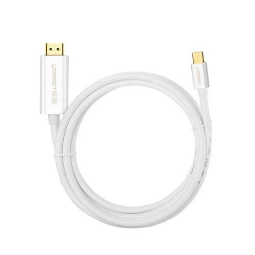 Кабель-перехідник UGREEN MM121 USB Type C to HDMI Cable Male to Male ABS Case 1.5m Білий - зображення 3