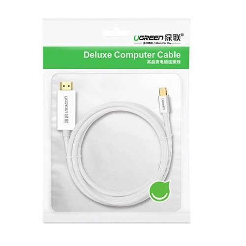 Кабель-перехідник UGREEN MM121 USB Type C to HDMI Cable Male to Male ABS Case 1.5m Білий - зображення 4