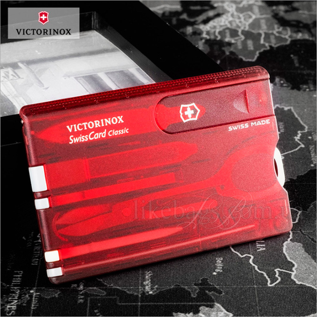 Швейцарська карта Victorinox SwissCard Classic 0.7100.ТВ1 10 функцій - зображення 2