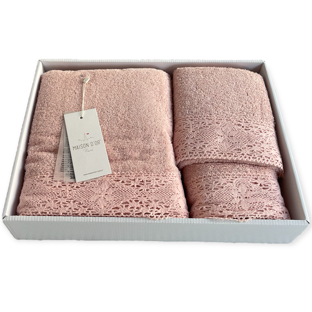 Набор полотенец Maison D'or Naturella Rosa махровые 30-50 см,50-100 см,70-140 см розовый - Фото 2 Набор полотенец Maison D'or Naturella Rosa махровые 30-50 см,50-100 см,70-140 см розовый - изображение 2