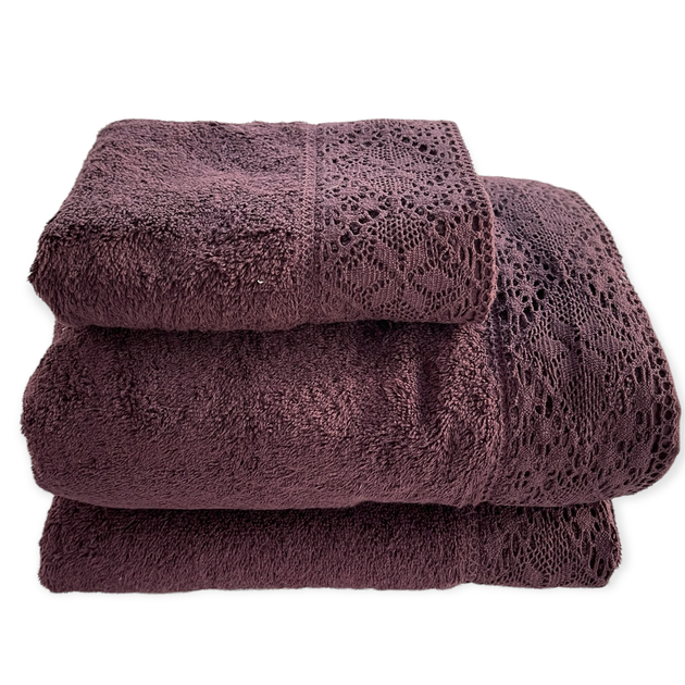Набор полотенец Maison D'or Naturella Purple махровые 30-50 см,50-100 см,70-140 см фиолетовый - изображение 3