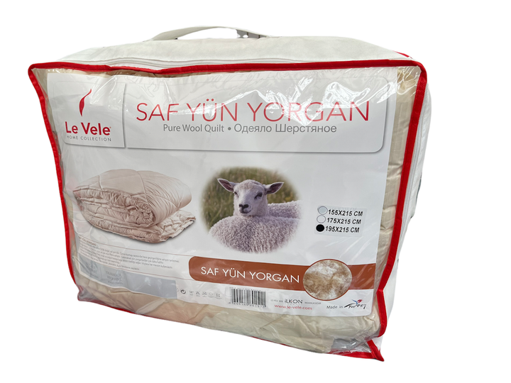 Ковдра Le Vele Pure Wool вовняне 195-215 см кремове - зображення 2