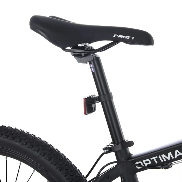 Велосипед "OPTIMAL" PROF1 G24OPTIMAL A24.4 24 д. Алюм.рама 13", SHIMANO 21SP, DB, FW TZ500, чорний-блакитний - зображення 9