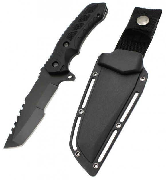 Туристический охотничий нескладной нож JCF JGF28 (Черный) - изображение 1