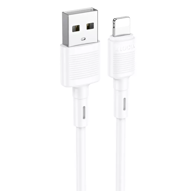 Кабель Hoco Lightning Victory charging data cable X83 |1m, 2.4A| white - Фото 1 Кабель Hoco Lightning Victory charging data cable X83 |1m, 2.4A| white - зображення 1