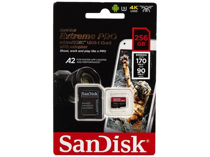 Картка пам'яті SanDisk Extreme PRO 256GB microSDXC з